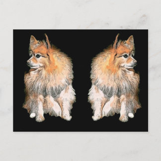 Pom Waiting On Santa #2 Holiday Postcard