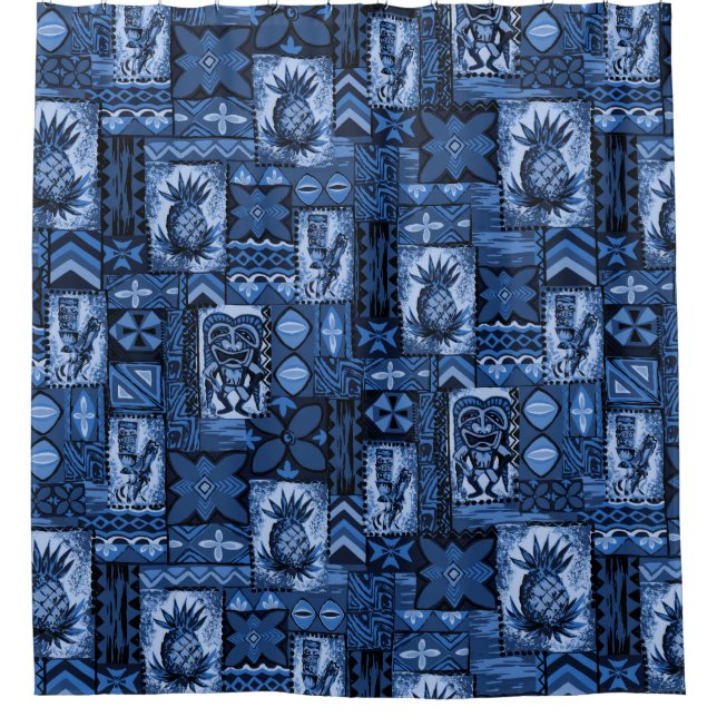 Pomaika’i Tiki Hawaiian Vintage Tapa (Front)