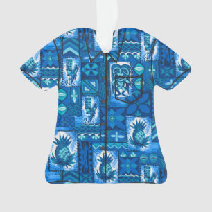 Pomaika’i Tiki Hawaiian Vintage Tapa Aloha Shirt
