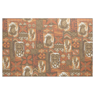 Pomaika’i Tiki Hawaiian Vintage Tapa Fabric