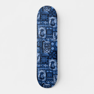 Pomaika’i Tiki Hawaiian Vintage Tapa Skateboard