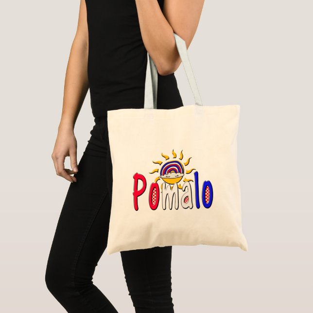 Pomalo – Croatian Relaxation with Sun & Rainbow  Tote Bag (Front (Product))