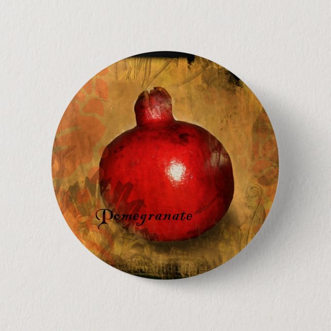 Pomegranate 2 Inch Round Button (Front)