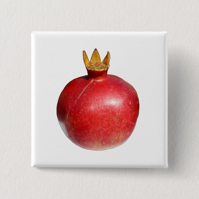 Pomegranate 2 Inch Square Button (Front)
