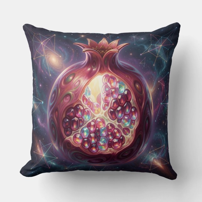 Pomegranate´7 Throw Pillow (Front)
