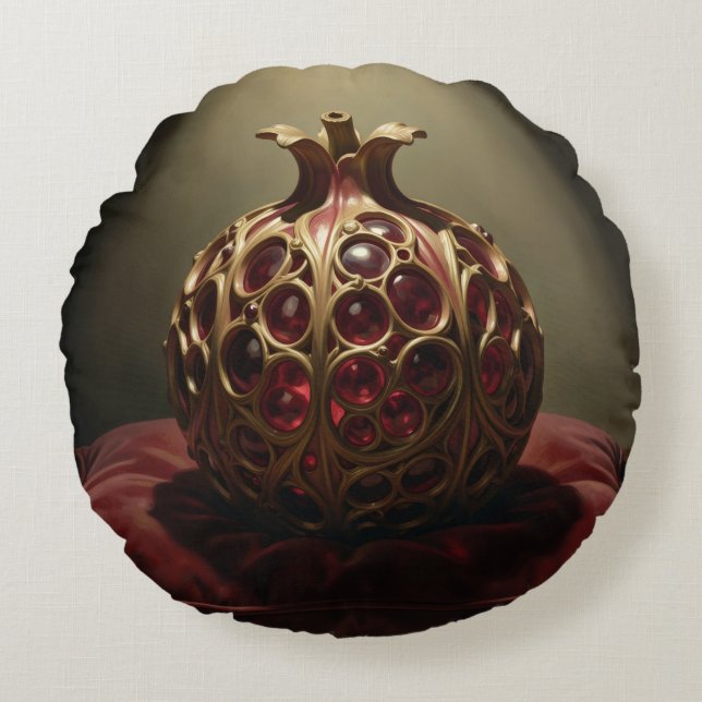 Pomegranate´9 Round Pillow (Front)