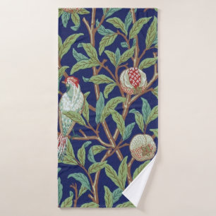 Pomegranate and Little Bird, William Morris Bath Towel
