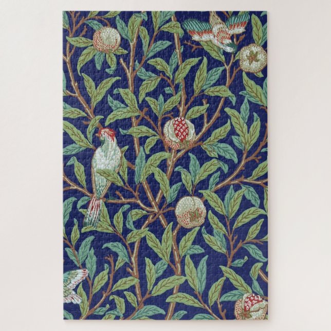 Pomegranate and Little Bird, William Morris Jigsaw Puzzle (Vertical)