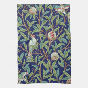 Pomegranate and Little Bird, William Morris Kitchen Towel