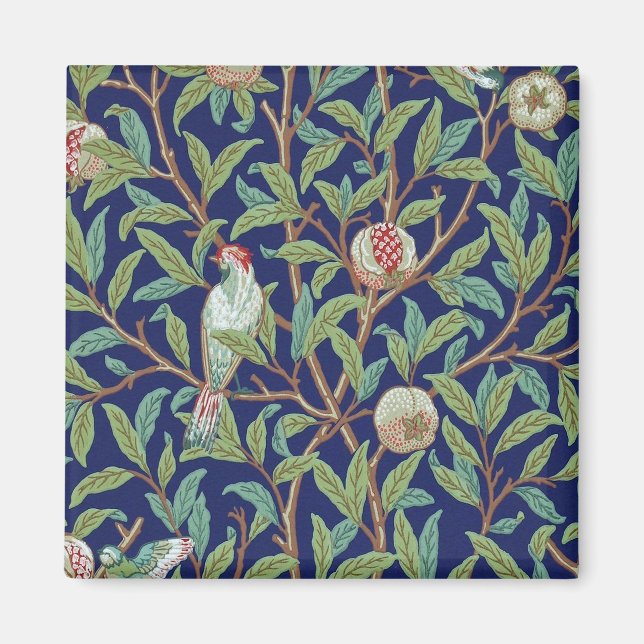 Pomegranate and Little Bird, William Morris Magnet (Front)