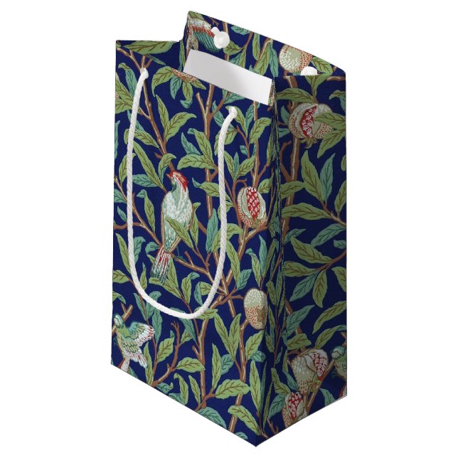 Pomegranate and Little Bird, William Morris Small Gift Bag (Front Angled)