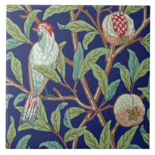 Pomegranate and Little Bird, William Morris Tile