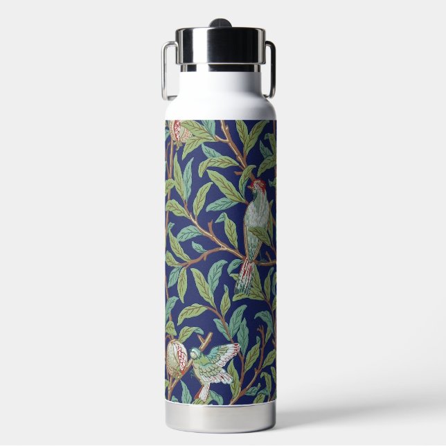 Pomegranate and Little Bird, William Morris Water Bottle (Front)