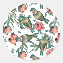 Pomegranate and Lovebirds