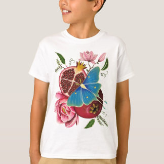 Pomegranate and Luna Moth Children's Basic T-Shirt
