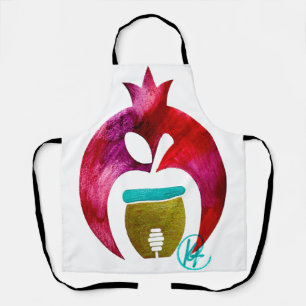 Pomegranate Apple Honey Art Rosh Hashana Tray Apron
