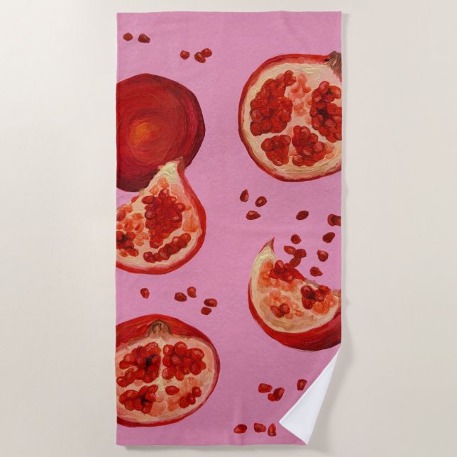 Pomegranate Beach Towel (Front)