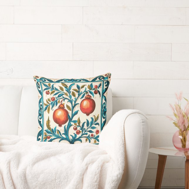 Pomegranate Bliss Throw Pillow (Couch)