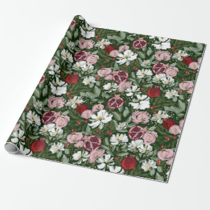Pomegranate Blooms Wrapping Paper
