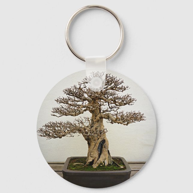 Pomegranate Bonsai Tree Keychain (Front)