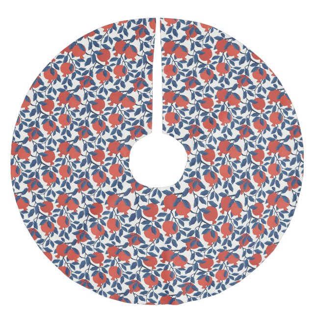 Pomegranate  brushed polyester tree skirt (Front)