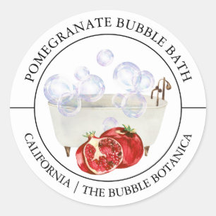 Pomegranate Bubble Bath label