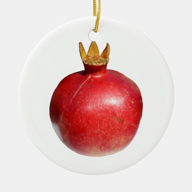 Pomegranate Ceramic Ornament (Front)