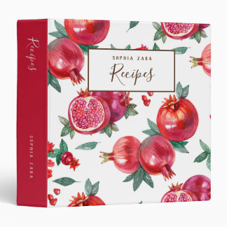 Pomegranate Customizable Recipe Binder