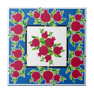 Pomegranate Decor Tile made in the Holy Land