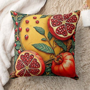 Pomegranate Elegance Art Print Throw Pillow