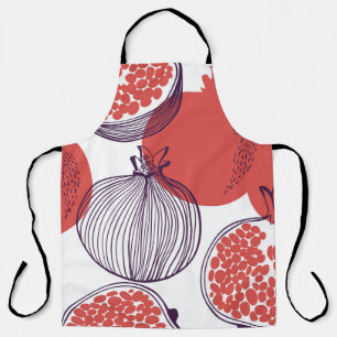Pomegranate Fashion: Seamless Vintage Pattern Apron