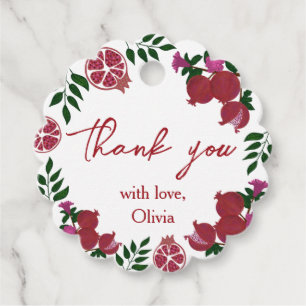 Pomegranate Fresh Fruite Birthday Gift Favour Tags
