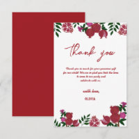Pomegranate Fresh Fruite Birthday Thank you card