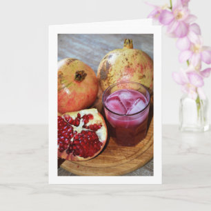Pomegranate Fruit and Juice Portrait Card