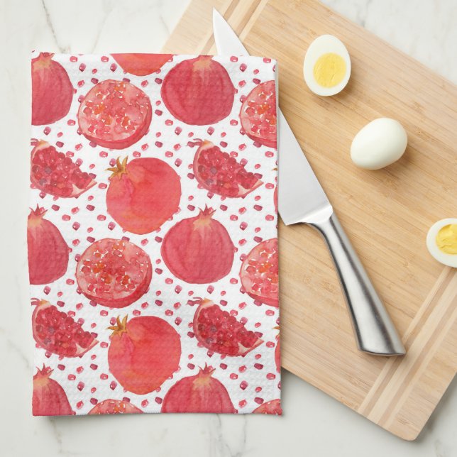 Pomegranate Fruit Kitchen Towel (Quarter Fold)