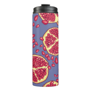 Pomegranate Fruit Seamless Pattern Design Thermal Tumbler