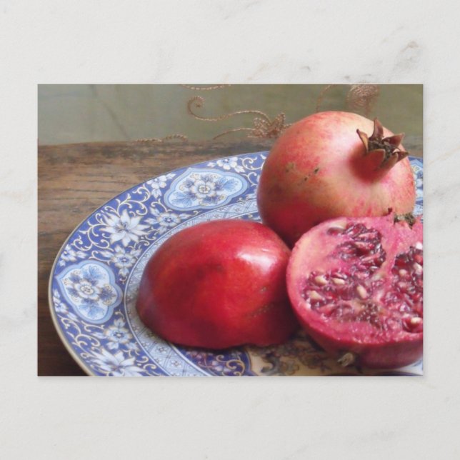 Pomegranate Fruit Still Life Postcard (Front)