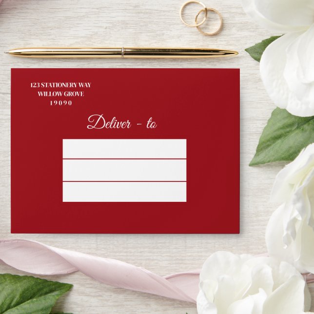 Pomegranate Fruite Wedding return address Envelope (Wedding)