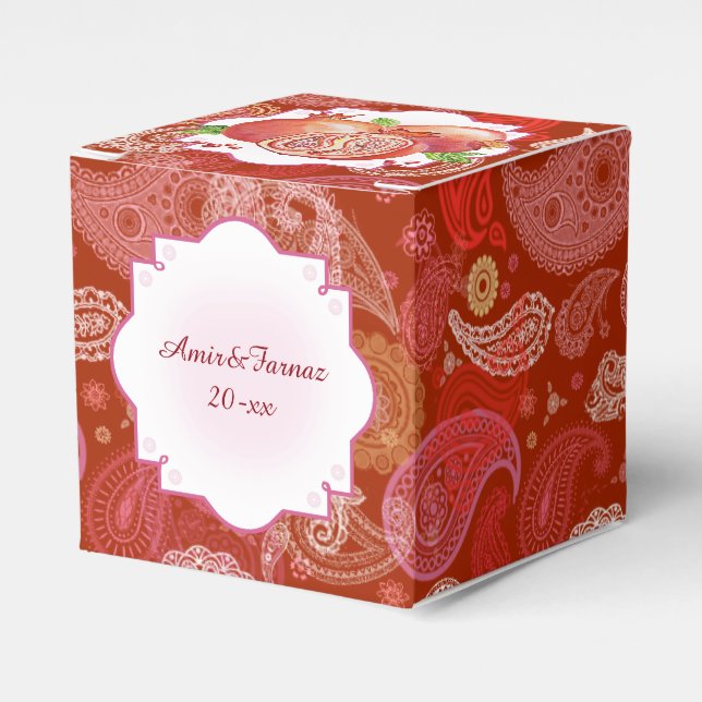 Pomegranate Happy Yalda Favor Box (Front Side)
