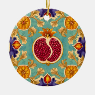 Pomegranate Love Ceramic Ornament