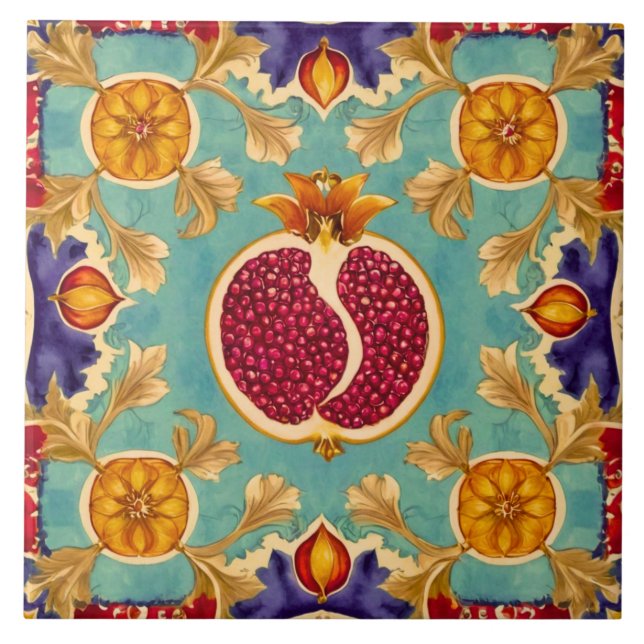 Pomegranate Love Tile (Front)