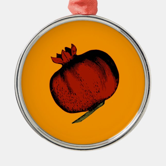 Pomegranate Metal Ornament (Front)