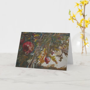 Pomegranate painting card