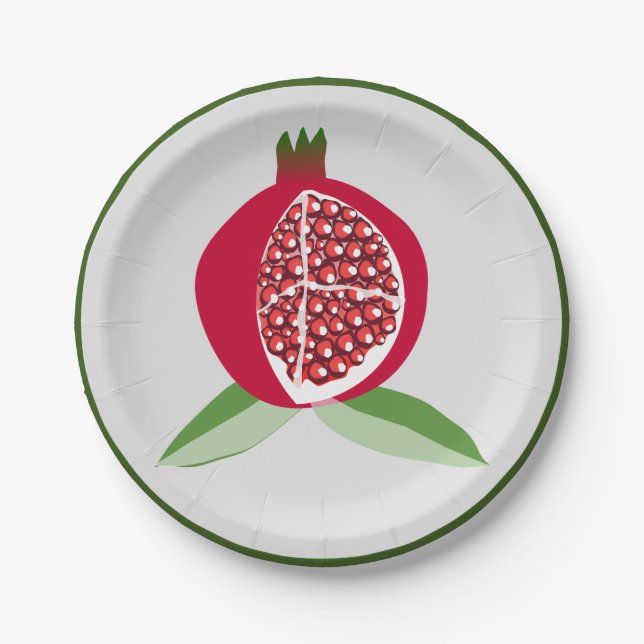 Pomegranate Paper Plate (Front)