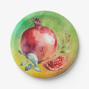 pomegranate paper plate