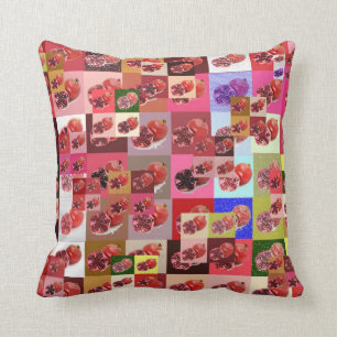 Pomegranate patchwork Cheater quilt pillow