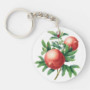 Pomegranate pattern keychain