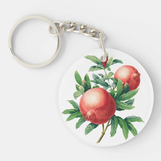 Pomegranate pattern keychain (Front)
