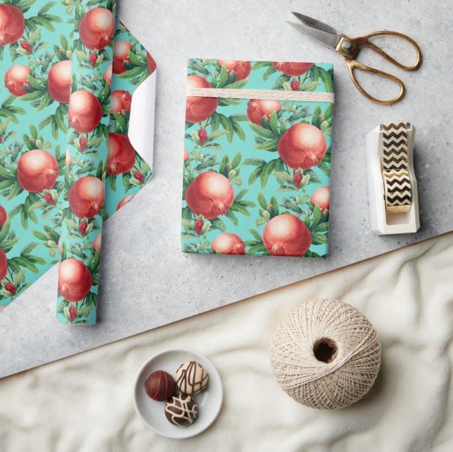Pomegranate Pattern Wrapping Paper (Crafts)