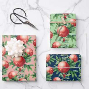 Pomegranate Pattern Wrapping Paper Sheet